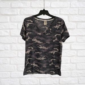 Blue/Gray Camo V-Neck T-Shirt